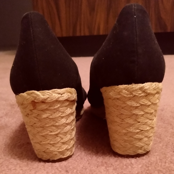 Black open toe espadrilles - Picture 4 of 5